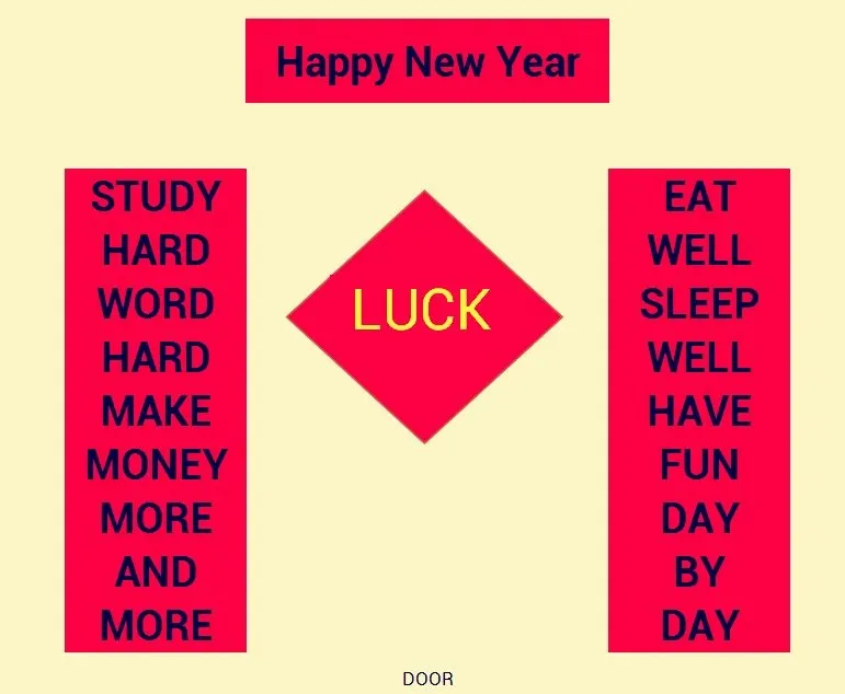 7 facts about the Chinese New Year - paste Spring Couplets ENGLISH