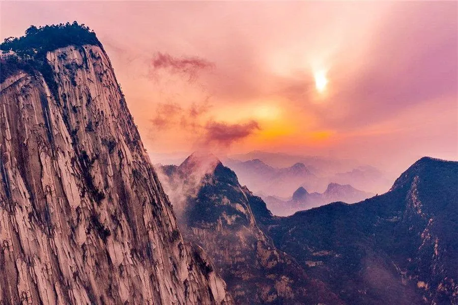 Five Mountains - mount hua- sunset