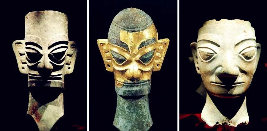 Sanxingdui - Ancient Shu Civilization - Suspected alien bronze heads 