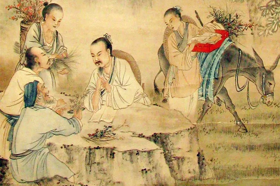 Zhang Zhongjing - with poet Wang Zhongxuan