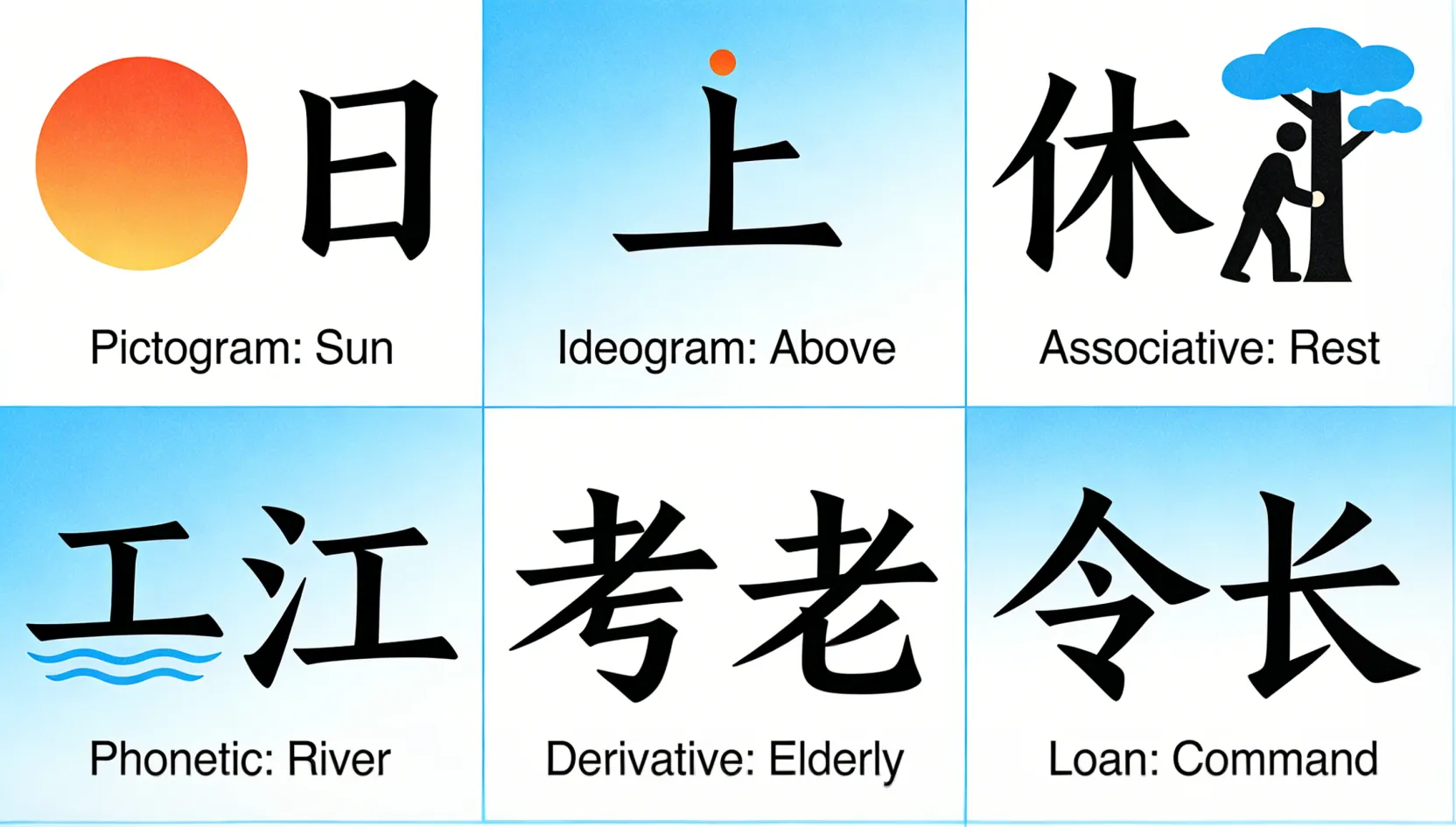 The Six Principles of Chinese Characters - Cchatty