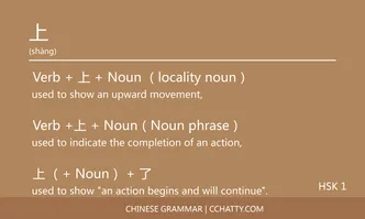 上 Verb - Chinese Grammar - Cchatty
