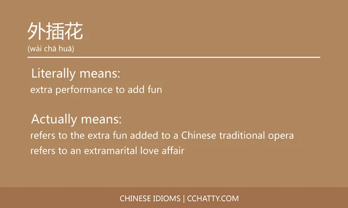 外插花 - Chinese Idiom - Cchatty