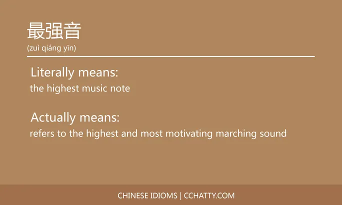 最强音 - Chinese Idiom - Cchatty