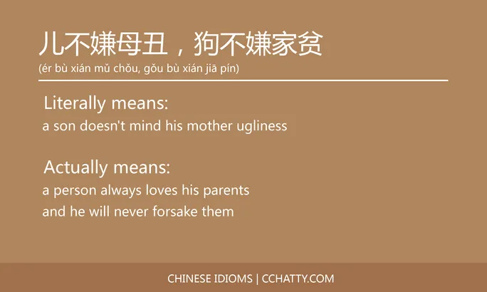 https://i.cchatty2.com/filters:format(webp)/fit-in/684x0/img/202102/儿不嫌母丑狗不嫌家贫-Chinese-idioms-Cchatty-891bbbb0-4247-4955-aa93-6172a4d5c4cc-1612776437.jpg