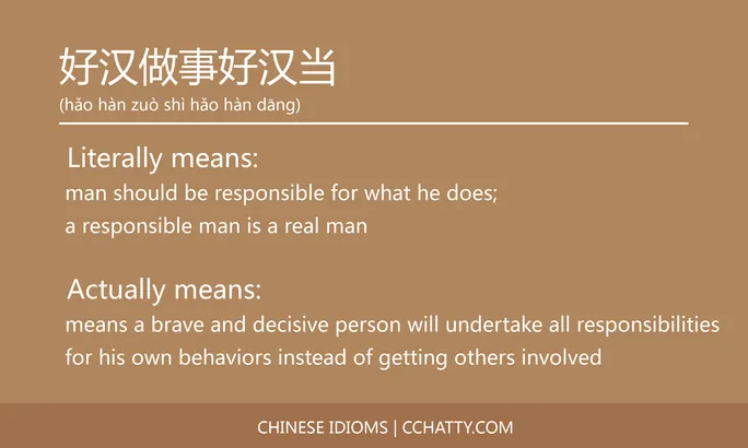 https://i.cchatty2.com/filters:format(webp)/fit-in/684x0/img/202102/好汉做事好汉当-Chinese-idioms-Cchatty-89741d1a-c157-4304-a8f7-87cc9df36257-1612776908.jpg