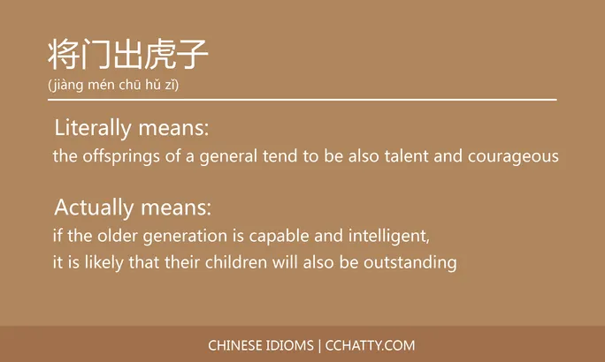 https://i.cchatty2.com/filters:format(webp)/fit-in/684x0/img/202102/将门出虎子-Chinese-idioms-Cchatty-ca2e3f82-3c17-4870-9224-6c58749de3e6-1612776967.jpg