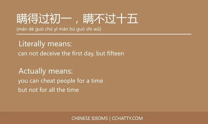 https://i.cchatty2.com/filters:format(webp)/fit-in/684x0/img/202102/瞒得过初一瞒不过十五-Chinese-idioms-Cchatty-59af660d-856a-4266-a73f-8e8397330eed-1612777851.jpg