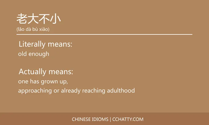 https://i.cchatty2.com/filters:format(webp)/fit-in/684x0/img/202102/老大不小-Chinese-idioms-Cchatty-f8c2796d-6cef-4132-a2f5-82d0432731a1-1612777967.jpg