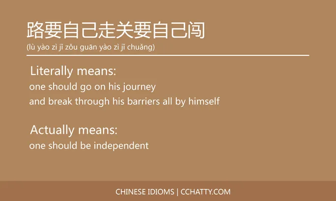 https://i.cchatty2.com/filters:format(webp)/fit-in/684x0/img/202102/路要自己走关要自己闯-Chinese-idioms-Cchatty-eaae13bb-4196-4e3e-a00b-1066734a5206-1612778251.jpg