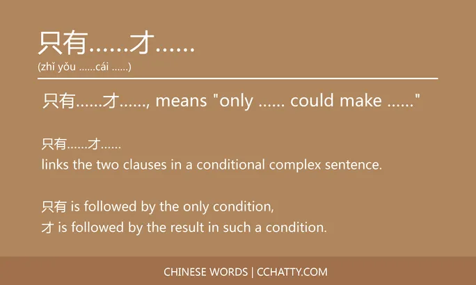 只有……才…… - Chinese Grammar - Cchatty