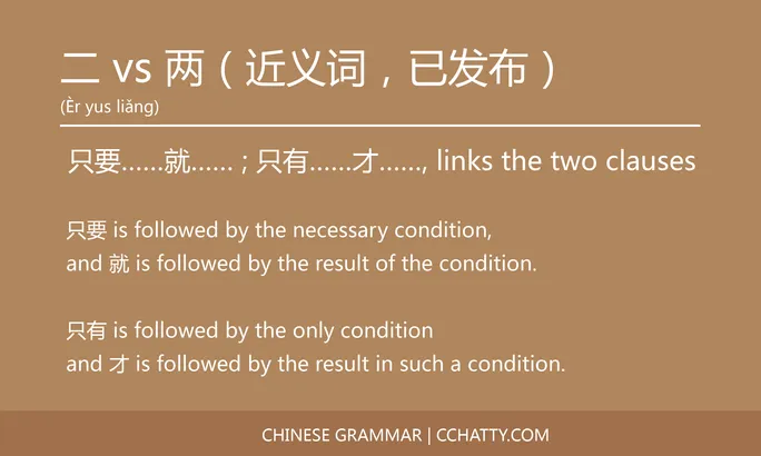 二 vs 两 - Chinese Synonyms - Cchatty