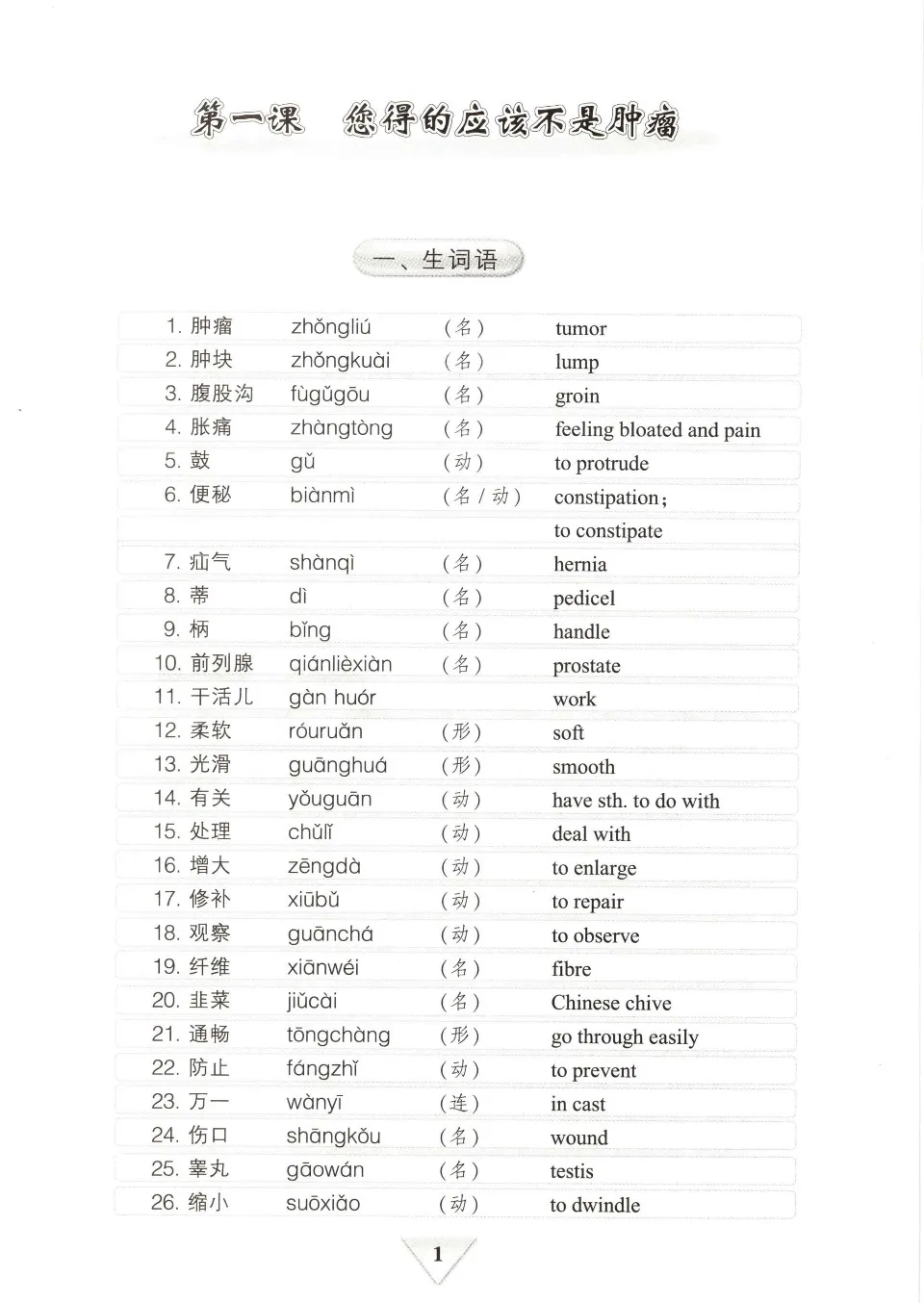 PDF) 医学汉语实习篇2, Medical Chinese Internship 2
