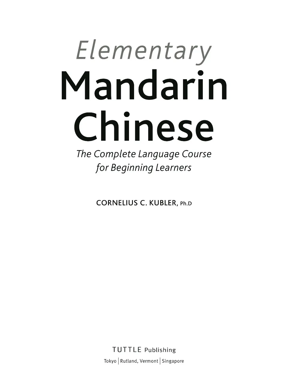 (PDF) Elementary Mandarin Chinese
